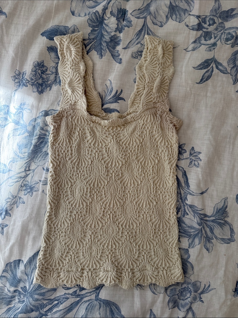 Intimately Yours Free People Textured Cream Tank Top - Women's Sleeveless Knit
